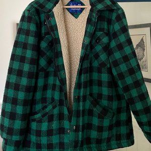 Vintage Sherpa Lined Wool Coat